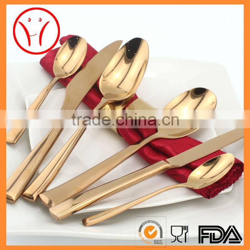 German gold spoon and fork set, cutlery sets, flatware