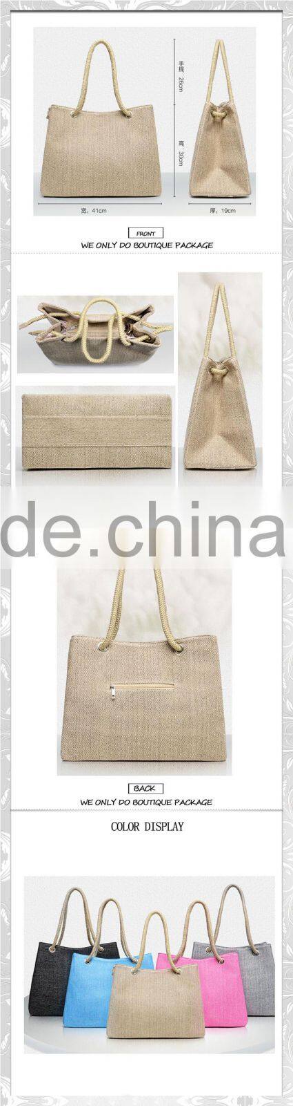 Fashion Designer Lady Woman Handbag, Wholesale Handbag China, Canvas Shoulder Shopping Tote Bag
