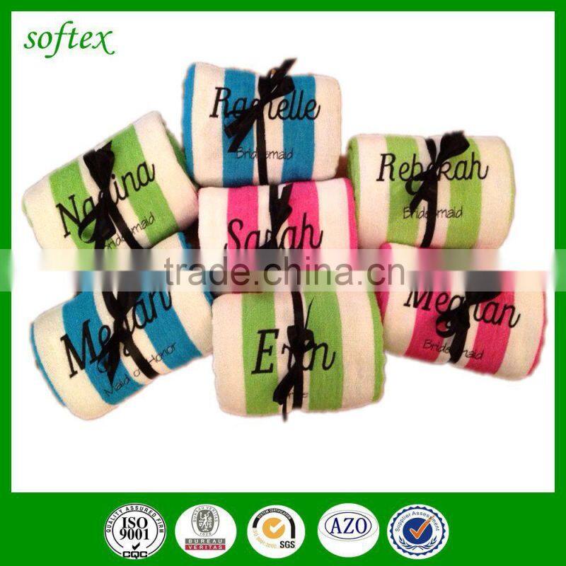 direct buy china cotton personalized striped monogrammed beach towel