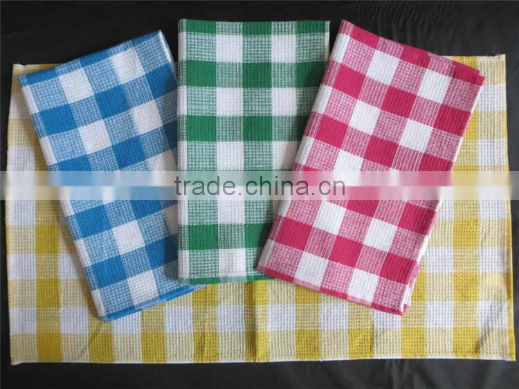 home textiles high quality kitchen cotton towel with check