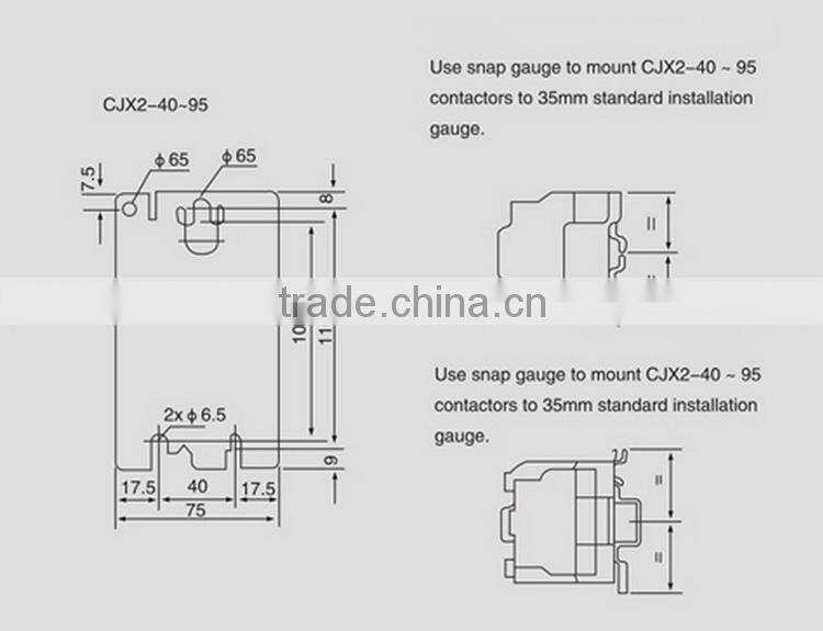 CJX2-1210 12A 3P NO NC AC contactor