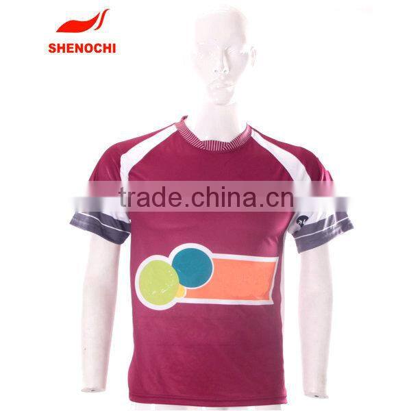 Fashion high quality new design short sleeve customized rugby wear