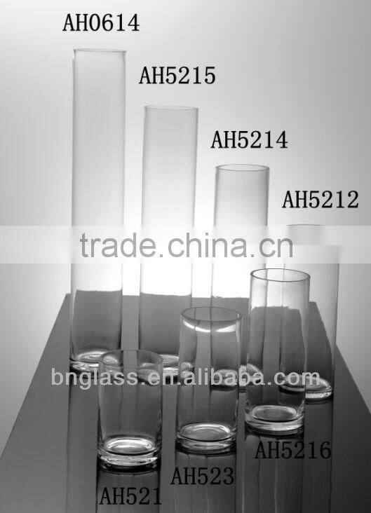 White Tall Glass Vases Wedding Decoration