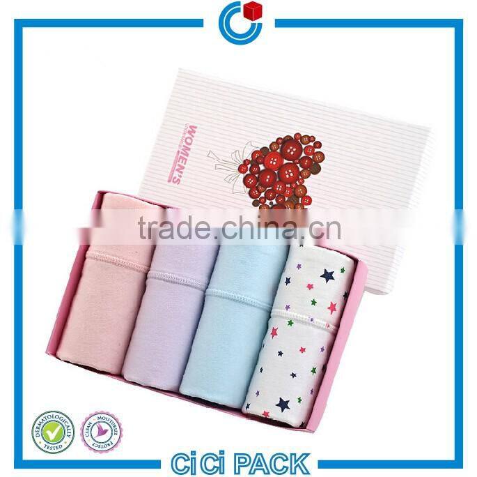 2016 Custom design paperboard underwear packaging for sale