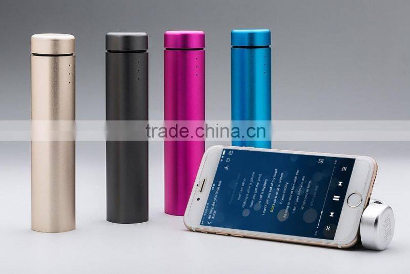 4000mAh Portable USB metal Power Bank Charger Speakers 3 in 1 mini portable bluetooth power bank speaker