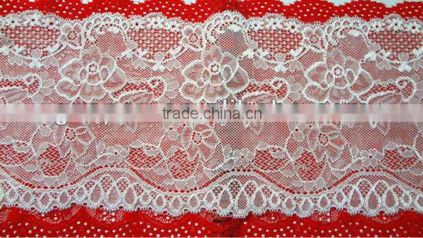 manfacturer of cheaper elastic trim lace design for wedding dress-APN4131y-15cm
