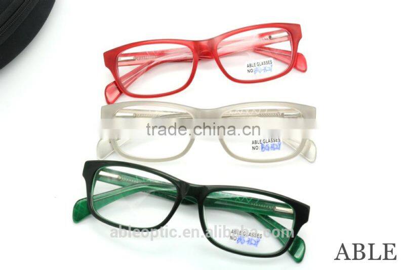 2015 hotselling Colored students acetate hand made spectacles optical frames eyewear eyeglasses
