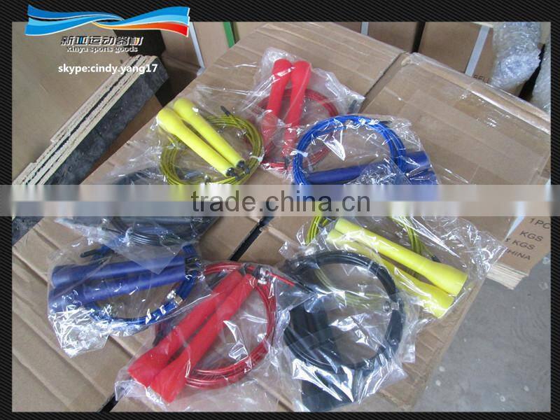 2015 new Speed Jump rope, ball bearing Metal handle, Stainless steel wire