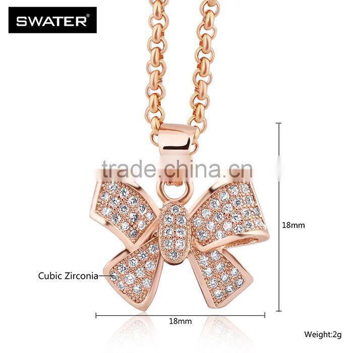 2016 Latest Selling Product Rose Gold Butterfly Za Necklace
