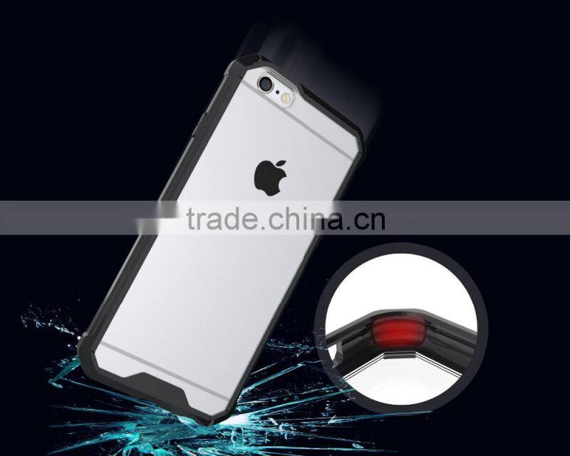 Free sample clear pc+ tpu case for iphone 6s plus