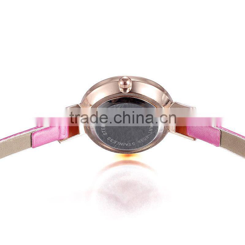 Alibaba China Top Selling Imported Japan Quartz Fashion Stainless Steel Vogue Good Quality PU leather Wrist Watch in Stock!