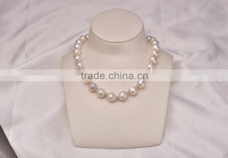 white edison large pearl 13mm delicate pearl necklace
