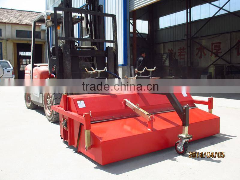 Tractor mounted hydraulic road sweeper