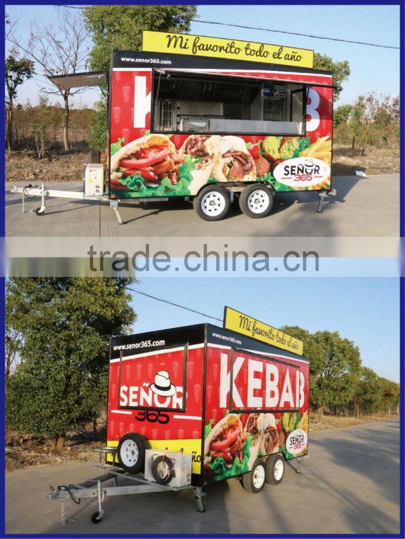 2015 hot sales best quality food cart with logo customzied food cart petrol food cart