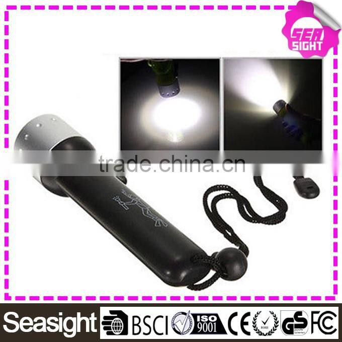 Diving powerful led flashlight, Yellow Waterproof T6 scuba led diving flashlight