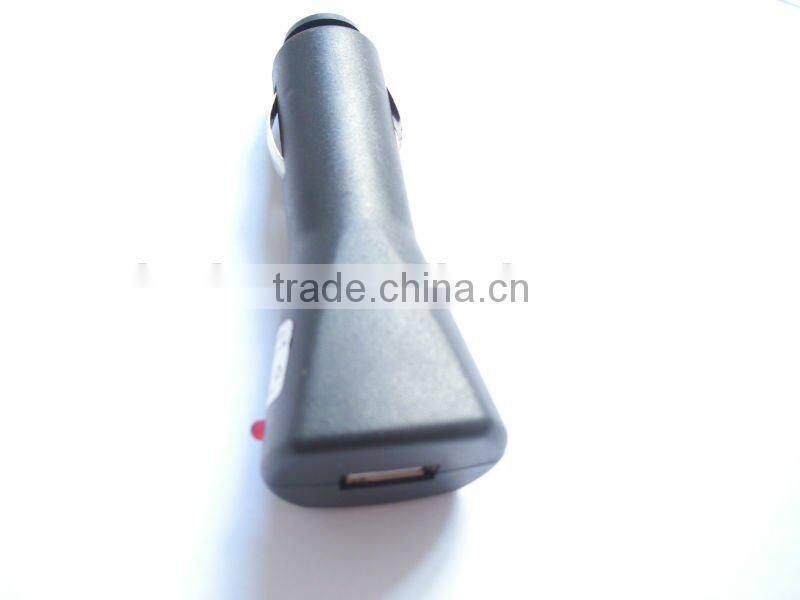 Best Selling Black USB Car Charger With Red LED Indicator
