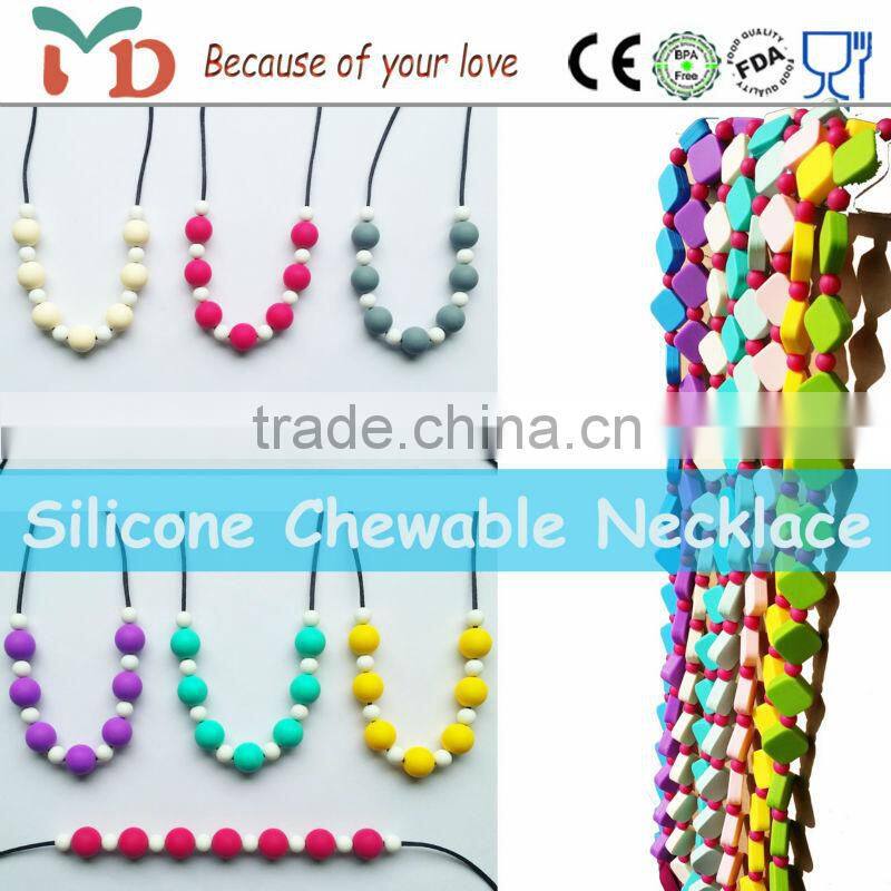 Custom Logo Food Grade Silicone Teething Jewelry Tags