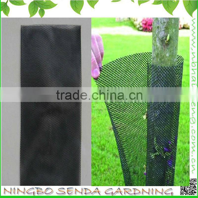 Plastic tree guards mesh fence