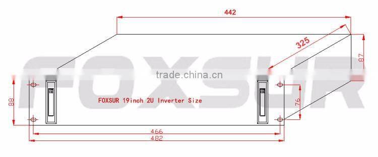 Competitive Price power system output 2500VA 2000W 48V dc to 110V ac 19 inch 2U Rack Mount inverter pure sine wave