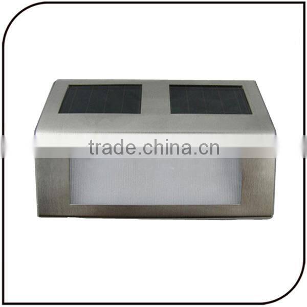 Waterproof 4 LED Solar Stair Light Step Light Garden Modern Stainless Steel Outdoor Light