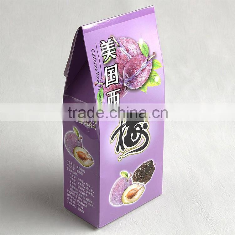 Free Design & wholesale & custom paper three-dimensional box for natural food of USA prune