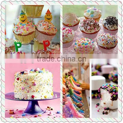 Edible multi color sweet heart shaped candy