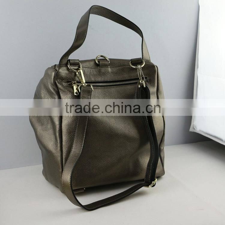 Trendy fashion designer new style ladies multifunction genuine leather backpack
