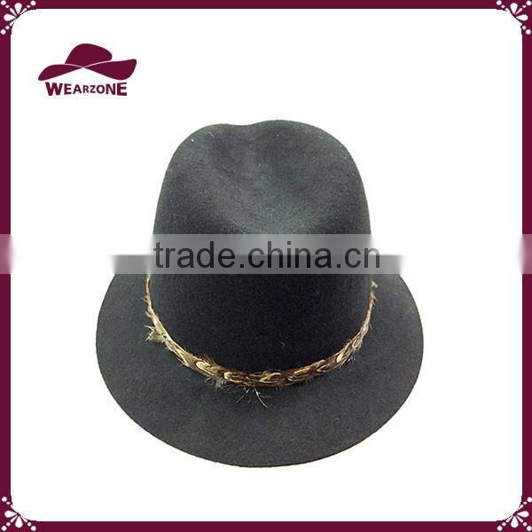 Custom Feather Trim 100% Wool Hats