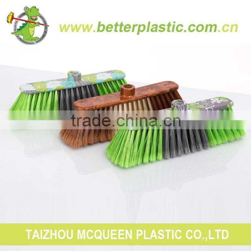 Manufacturer printing beauty design cleaning accessories 2293F sweep easy cleaning high quality plastic broom brush