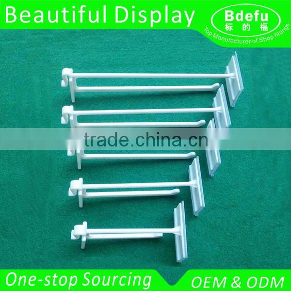 Price Label Holder Hanging Hook Plastic Hook for Cardboard