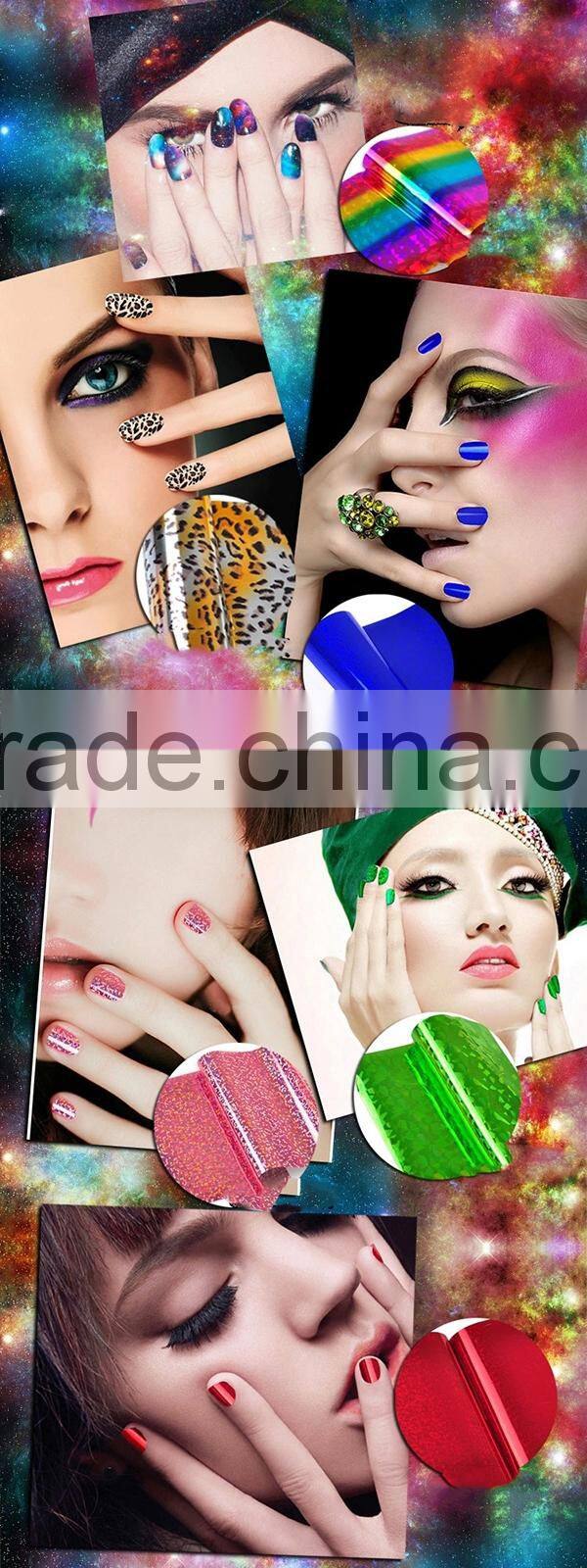 New fashion nail art color transfer foil with 200+ colors design