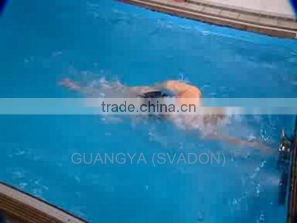 Counterflow training machine for swimming