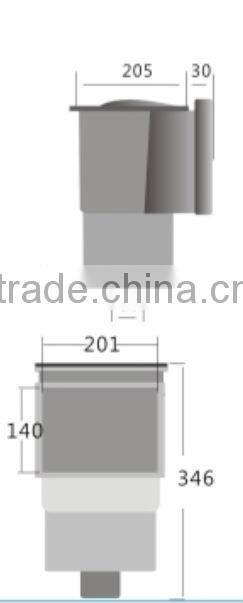 Svadon SV-2005 type concrete pool wall skimmer