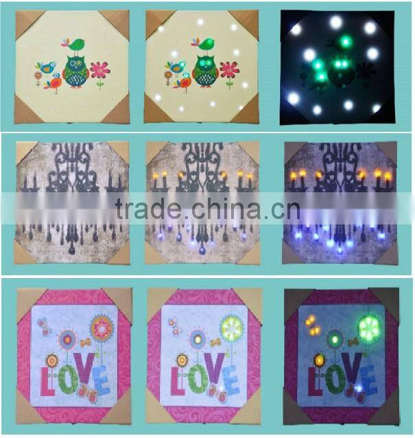 led canvas wall art for christmas