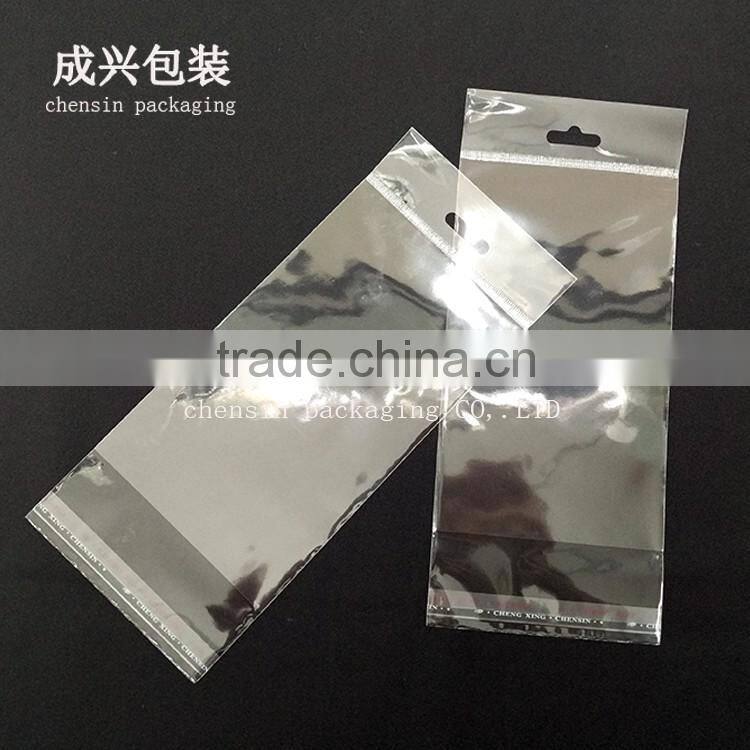 clear OPP material self adhesive seal packaging bags for silicon cellophane case