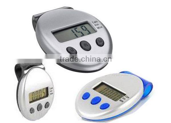 High Sensor 3Buttons Multifunctional Digital Pedometer with Clip