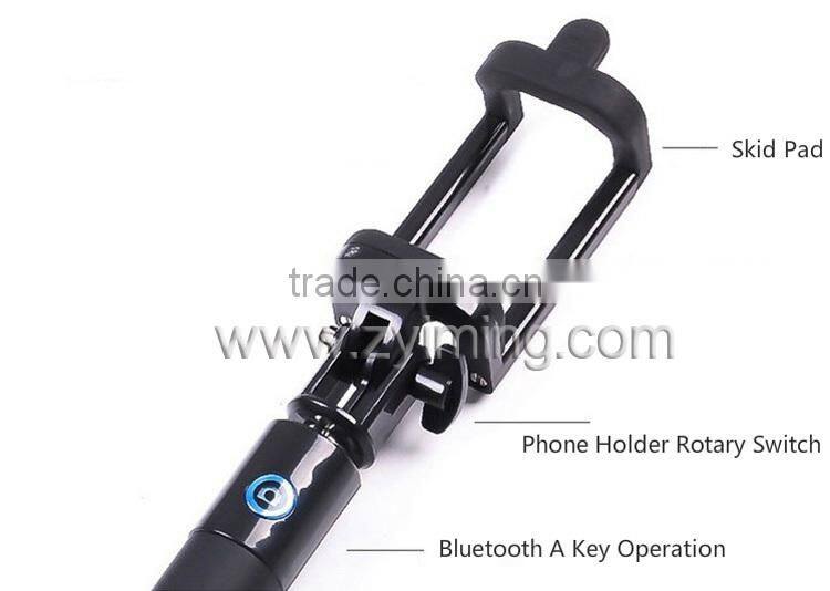 Zyiming wholesale mini selfie stick Z07-6V bluetooth monopod selfie stick