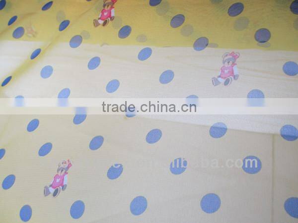 100% Polyester Chiffon Fabric Mickey Printing Chiffon for Kids