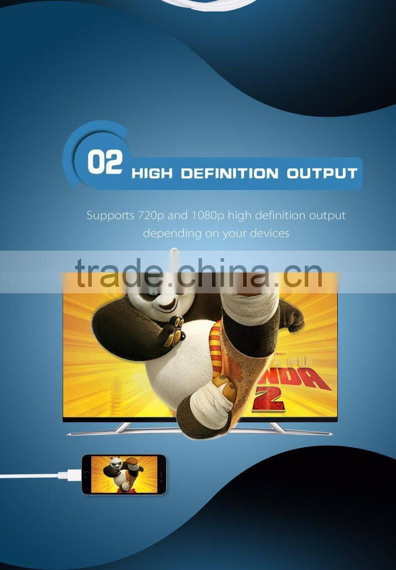 Lightning cable HDMI adapter miracast dongle for iphone