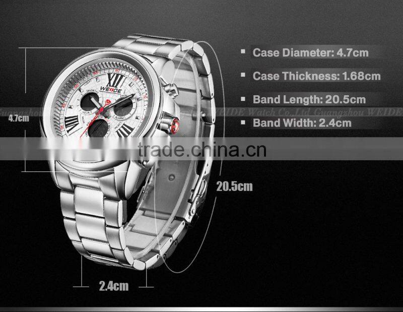 WEIDE Silver watch for men Wholesle Sport Watch men WH3408-2