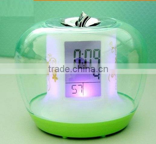 apple shape nature sound alarm clock