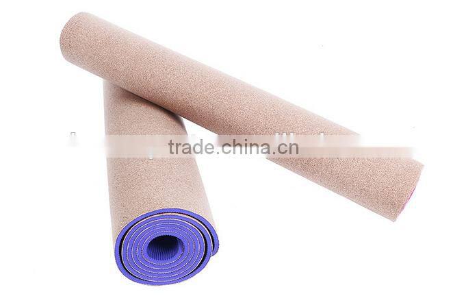New design hot selling CORK TPE yoga mat customized