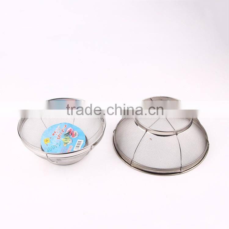Stainless steel fruit colander basket kitchen storage wire msh basket