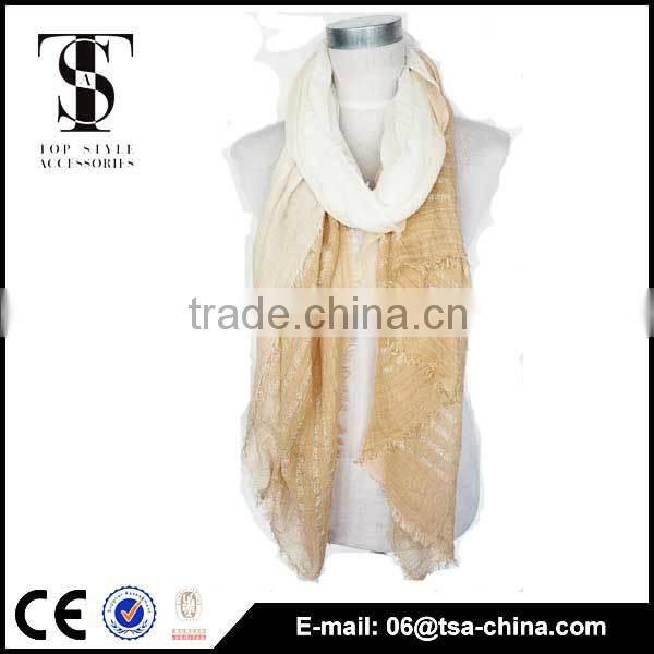 2015 ladies stripe dyed 100 viscose scarf