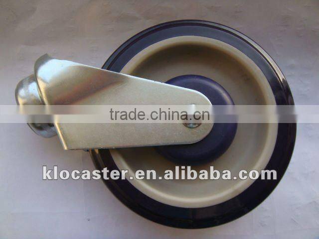 Supply 125mm PU shopping trolley caster