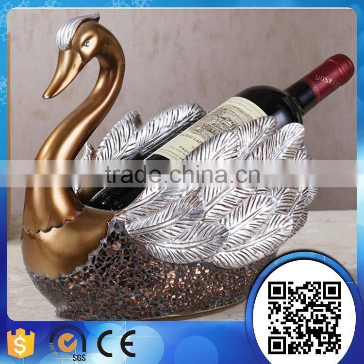 manufacturer supply customized resin imitated bronze liquor bottle holders