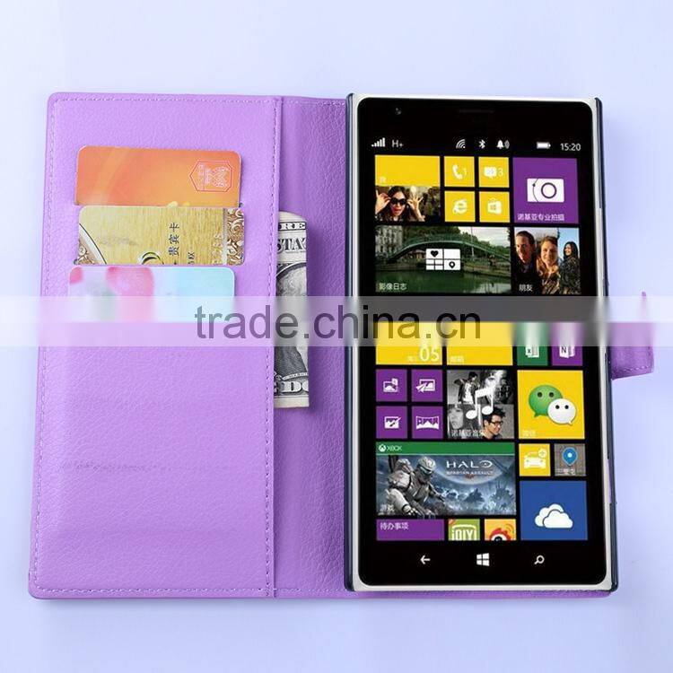 Excellent quality OEM leather wallet case for nokia lumia 1520