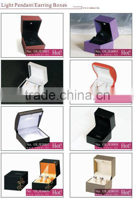 Purple Custom Plastic Light Earrings Box