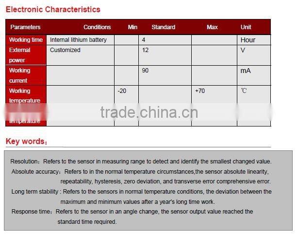 digital display inclinometer sensor, dual tilt sensor with "ZERO" setting ,resolution 0.01deg