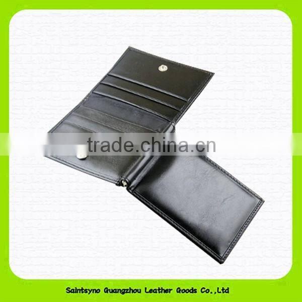 15016 Wholesale real leather card holer with money clip